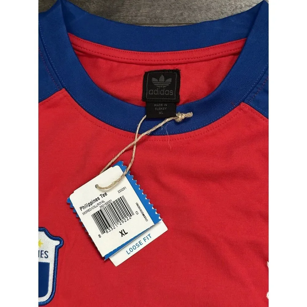 RARE‎ - Adidas ORIGINALS Philippines Red Blue Shirt Loose Fit Size XL